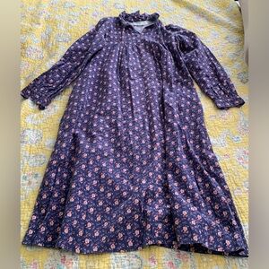 Brushed cotton blue and pink floral Laura Ashley Smock Dress